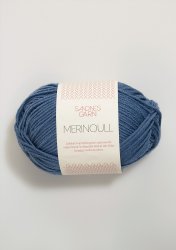 6052 Jeansblå Merinoull