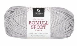 381 Silvergrå, Bomull Sport