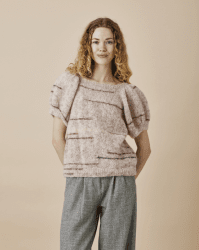 892413D Mönster Nellie Raglan T-shirt med puffärmar, Permin