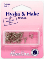 Hyska & hake FJÄDERHÄKTOR NR. 1 FÖRNICKLADE Hemline