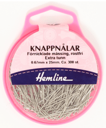 knappnålar härdat stål extra tunna