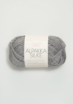 1042 Grå Alpakka silke