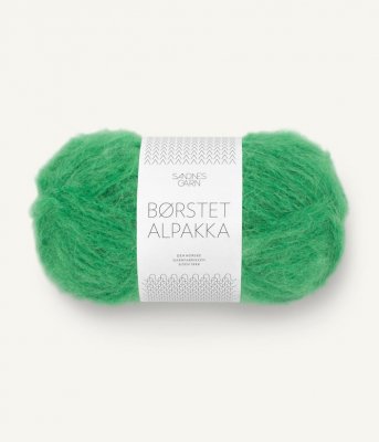 Zoom bild av 8236 Jellybean Green, Borstet Alpakka
