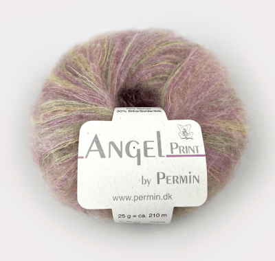 Zoom bild av 884756 Plommon-Lime, Angel Print Permin