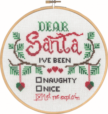 Zoom bild av 92-2657 Rund tavla, Dear Santa Permin