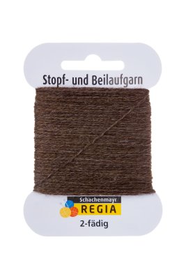 Zoom bild av 02140 Mörkbrun melerat, Stoppgarn Schachenmayr Regia
