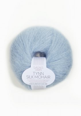 Zoom bild av 6012 Ljusblå, Tynn silkmohair