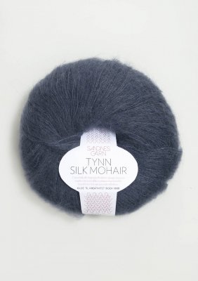 Zoom bild av 6081 Djupblå Tynn silkmohair